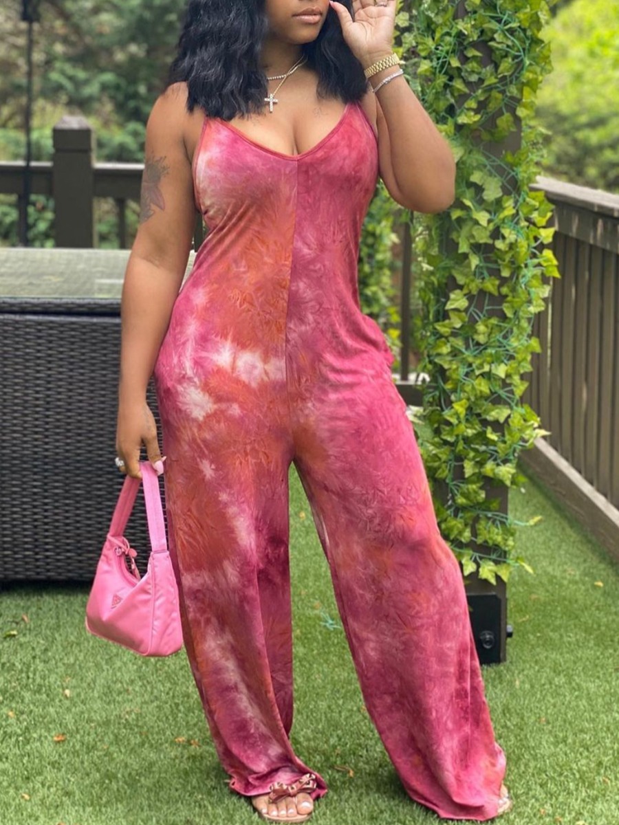 LW Pattern Tie Dye Jumpsuit