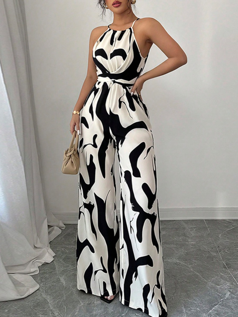 LW Pattern Geometric Jumpsuit